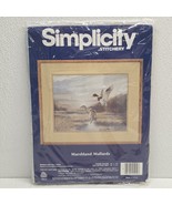 Vintage SIMPLICITY Stitchery Marshland Mallards 14&quot; x 11&quot; Crewel Yarn Ki... - $234.65 MXN