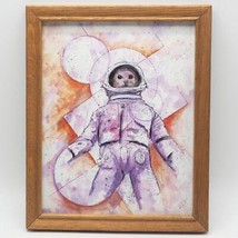 Astronaut Cat in Spacesuit Art Print Framed - $49.49