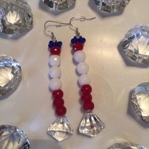 DBella Jewels Red, White &amp; Blue Fashion Earrings - £5.14 GBP