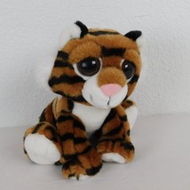 Aurora Baby Tiger Plush Brown 8" Stuffed Animal Big Eyes Wild Animal FLAW Eyes - £6.18 GBP