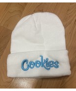 Cookies White And Blue Embroidered Beanie Winter Hat One Size New - £7.93 GBP