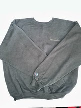 Champion Pullover Sweatshirt Men Size XL Gray Fleece-Lined Long Sleeve C... - £22.26 GBP