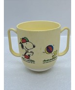 Vintage 1965 Danara 2-handle Weighted Non-spill Kids Cup Snoopy &amp; Woodst... - $18.52