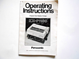 Panasonic Impact Dot Matrix Printer KX-P1180 Operating Instructions - £4.65 GBP