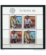 Portugal 1980 Sheet Sc 1461A Mi Block 29 MNH Europa issue CV 25 euro - $7.92