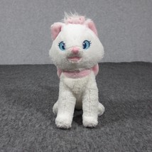 Disney Store Marie 7 inch Plush Aristocats White Cat Kitten Pink Bow Stuffed Toy - £10.20 GBP