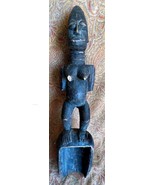 Vintage Hand Carved Wood Carving Scoop African Tribal Art Wooden Statue ... - $60.70 CAD