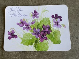 Hallmark Postcard Plants &amp; Flowers Happy Easter Card Vintage 1980&#39;s  - £3.70 GBP