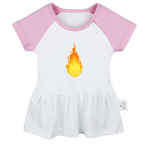 Babies Nature Flame Fire Pattern Dresses Newborn Baby Girls Princess Dress Skirt - £10.48 GBP
