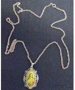 19th Century Gold &amp; Sterling Medal St. Therese Hand Painted Miniature w ... - £341.54 GBP