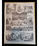Cincinnati OH 1880s Panoramic Views by A. Berghaus Eden Park Lincoln Park - $123.34 CAD