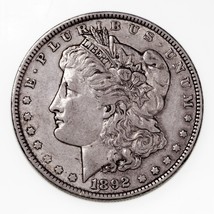 1892 $1 Silver Morgan Dollar in XF Condition, Light Gray Color, Some Luster - £94.62 GBP