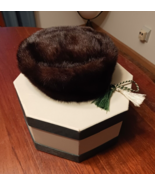 VINTAGE MINK PILLBOX HAT BY MISS MAY FOR MAISON BLANCHE OF NEW ORLEANS W... - £257.22 GBP