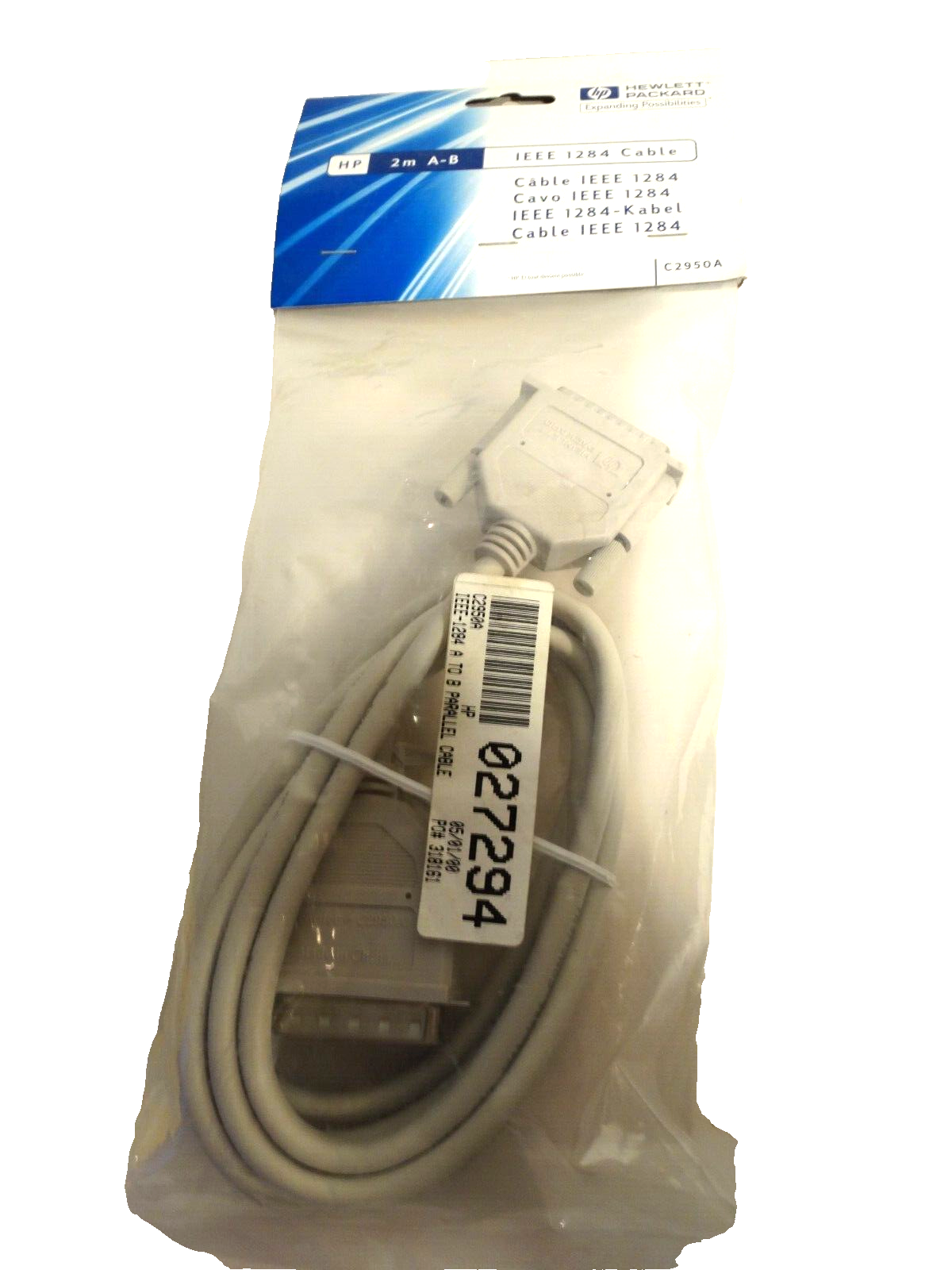 HP 6 Foot IEEE 1284 Cable A-B DB25 to Centronics 36 Parallel C2950A - $6.93