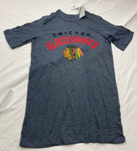 Chicago Blackhawks Mens NHL Graphic T-Shirt Gray Heathered Short Sleeve S New - £13.44 GBP