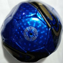 Jieman Traditional Soccer Ball Size 5 Colors Black &amp; Blue - £10.19 GBP