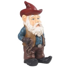 Gnome Cowboy Ultra Realistic Garden Statue Multi Color Polyresin - $38.60