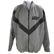 U.S. Army Training Jacket Men XL Vented Windbreaker Full Zip Gray Black IPFU - £15.47 GBP