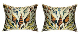 Pair of Betsy Drake Multi-shells Antique Print Pillows 16 Inch X 20 Inch - $89.09