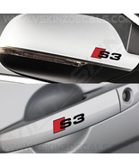 Audi S3 Logo Premium Cast Mirror / Handle Decals Kit Stickers S-line Qua... - £7.91 GBP