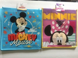 New Disney Mickey &amp; Minnie Mouse 13&#39;&#39; x 12&#39;&#39; x 6&#39;&#39; Reusable Tote Bags - $11.66