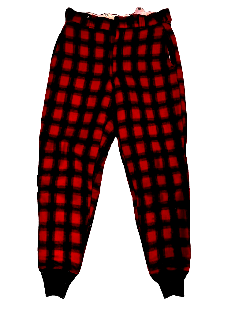 Vtg 1960&#39;s Woolrich Red/Black Buffalo Plaid Wool Hunting Pants USA Sz 36... - $97.02