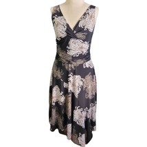 BCBGMAXAZRIA Black Floral Sleeveless Dress Size Small Petite  - £19.71 GBP