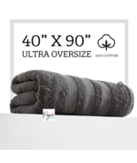 Extra Large Bath Towel - Oversized Ultra Bath Sheet - 100% Cotton-CHARCO... - $54.86 CAD