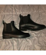 Asgard Black Ankle Rain Booties Size 7.5 Pull On Style Easy Clean - $14.84