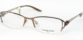 Celine Dion Eyes CD3122 C02 Brown Eyeglasses w/ Crystals 51-17-135mm (Notes) - £48.80 GBP