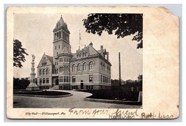 City Hall and Soldiers Monument Williamsport Pennsylvania PA UDB Postcard R13 - £2.10 GBP