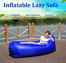 Fast Air Inflatable Portable Lazy Sofa Sleepin Bed Lounger Camping Beach Lay Bag - £19.69 GBP