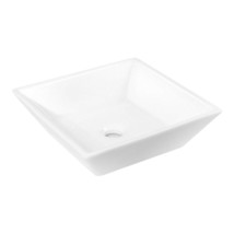 Elegant Square Shape Handmade Ceramic Bathroom Vessel Bowl Above Counter... - £81.42 GBP