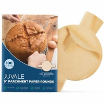 100 Pcs 9&quot;&quot; Non-Stick Bleached Round Parchment Paper Baking Liner Easy Lift Tab - £15.97 GBP