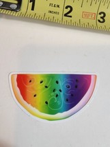 LGBTQ Pride Rainbow Sticker Decal Multi Color Watermelon Slice Melon - £7.05 GBP