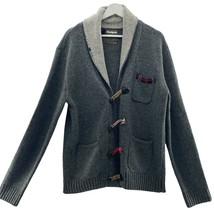 DESIGUAL Martin Size XL Cardigan Sweater Jumper Elbow Patches Gray Shawl... - £36.80 GBP