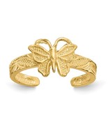 14K Yellow Gold Butterfly Toe Ring - £152.58 GBP