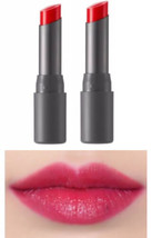 X 2~The Face Shop Glossy Touch Lipstick Moisturizing Lip Tint RD01 Melting Red - £10.00 GBP