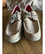 Sperry Top Sider Boat Shoes Girl’s Intrepid Size 6 Tan Pink Plaid Casual... - $20.37 CAD
