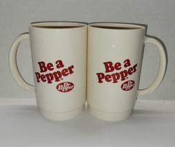 Dr Pepper Be A Pepper  Souvenir Plastic Drink Mug Lot of 2 - £23.52 GBP