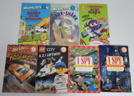 7 Reader Books Lot Boys Kids Level 1 Kindergarten 1st Grade  I Spy Lego Teacher - £9.58 GBP