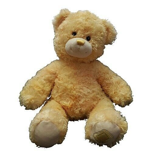 Build A Bear Yellow Teddy Plush with Tinsel 16" Stuffed Animal - $20.31