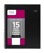 Mead 2025 Weekly Monthly Planner 15-Month Large 8.5x11 Black - $327.71 MXN