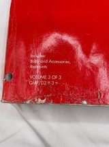 2002 CHEVROLET CORVETTE Service Manual Vol 3 Body Accessories Restraints... - £50.09 GBP