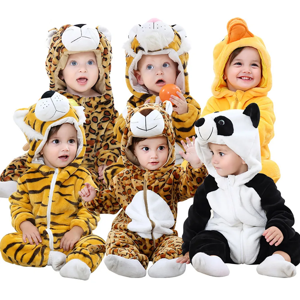 House Home Baby Rompers Cartoon Style Tiger A Lion Animal Jumpsuit Newborn Pajam - £32.17 GBP