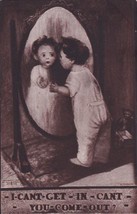 Little Boy Looking in Mirror Artist Signed F Fradkin 1909 Cleveland Postcard D43 - £2.39 GBP
