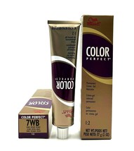 Wella Color Perfect Permanent Creme Gel Haircolor 7WB Warm Medium Blonde 2 oz - £13.19 GBP