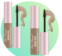 2 pk TOO FACED ( One Taupe , one Dark) Brown Wig Brush On Hair  Brow Gel... - $25.71