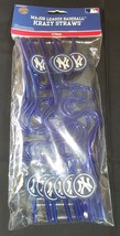 Pack of 12 New York Yankees Major League Baseball Krazy Straws Party Dec... - £4.74 GBP