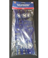 Pack of 12 New York Yankees Major League Baseball Krazy Straws Party Dec... - £4.74 GBP